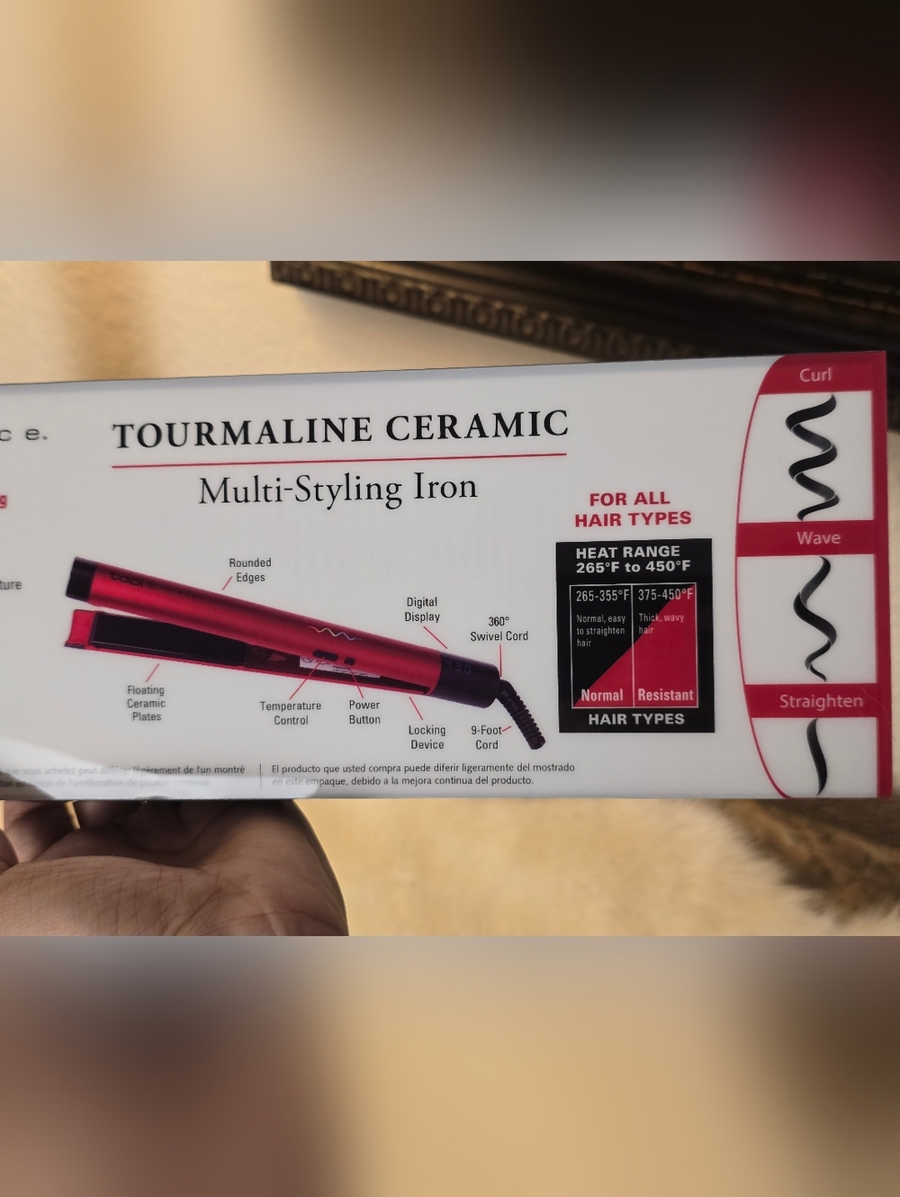 Tool Science Tourmaline Ceramic Multi Styling Iron Unisex New in Box - Picture 7 of 8